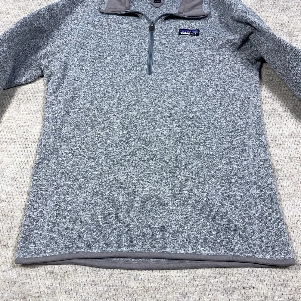 Patagonia Better Sweater Women Large Gray Pullover Half Zip Jacket Heather B69 - Picture 6 of 12